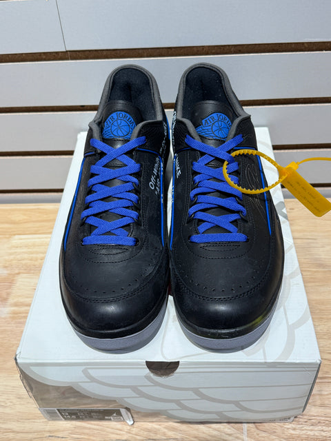 Jordan 2 Retro Low SP Off-White Black Blue Sz 13