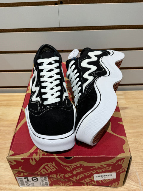 MSCHF Wavy Baby Black White Sz 10