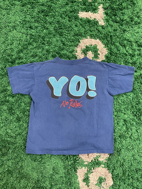 Vintage Kids No Rules Yo-Yo Navy T-Shirt YO! Back Hit