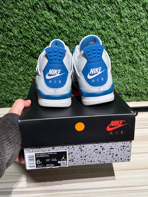Jordan 4 Retro Military Blue (2024) (GS) Sz 6Y