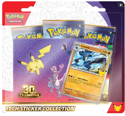 2026 Pokémon Mega Evolution 30th Celebration Tech Sticker Collection : Lucario Promo