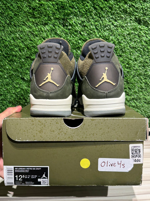 Jordan 4 Retro SE Craft Medium Olive Sz 12.5M