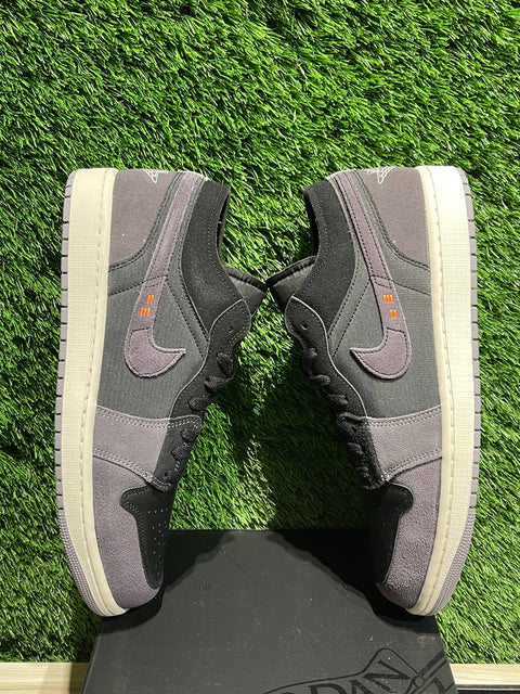 Jordan 1 Low Craft Inside Out Black Sz 10