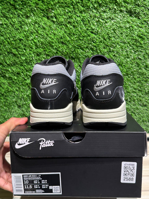 Nike Air Max 1 Patta Waves Black (with Bracelet) Sz 10M