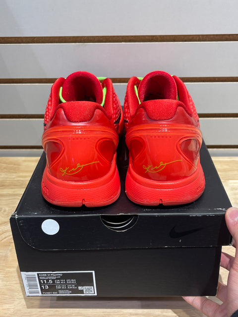 Nike Kobe 6 Protro Reverse Grinch Sz 11.5M