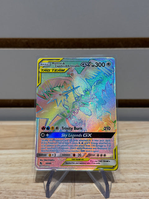 Pokémon Moltres & Zapdos & Articuno GX (Secret) - Hidden Fates (HIF)