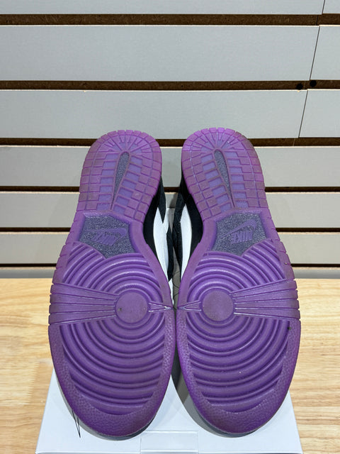 Nike Dunk Low Black White Purple Sz 14