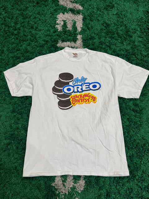 Vintage 1998 Y2K Oreo Stacking Contest Tee Sz XL