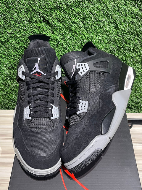 Jordan 4 Retro SE Black Canvas Sz 14M