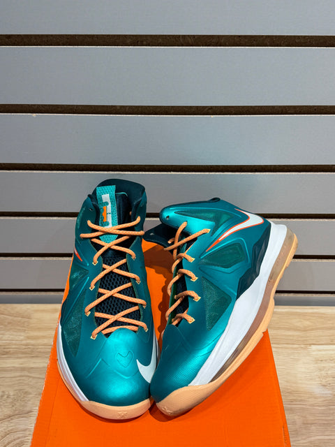 Nike Lebron 10 Miami Dolphins (GS) Sz 6.5Y