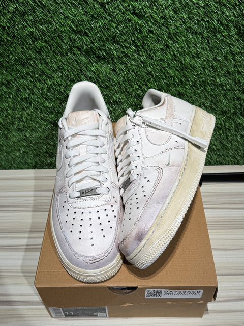Nike Air Force 1 Low .SWOOSH Dirty Triple White Sz 11