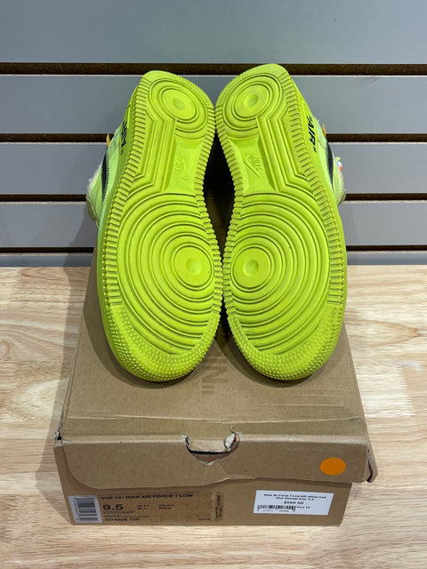 Nike Air Force 1 Low Off-White Volt Sz 9.5