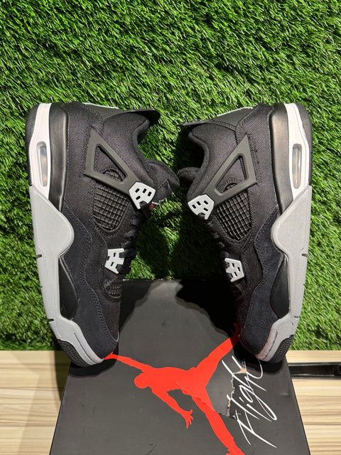 Jordan 4 Retro Black Canvas (GS) Sz 7Y