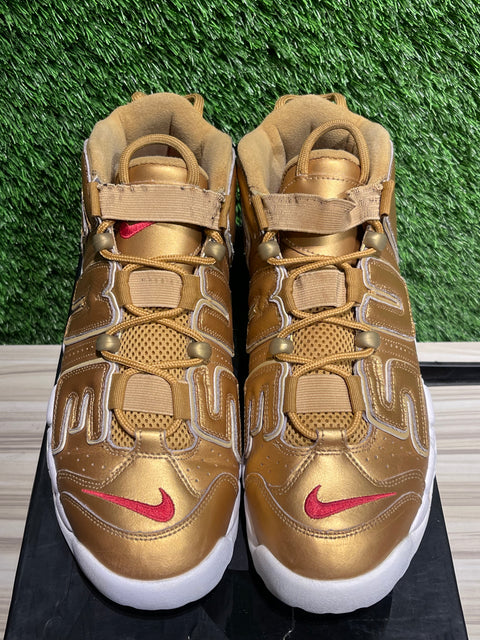 Nike Air More Uptempo Supreme Suptempo Gold Sz 11M