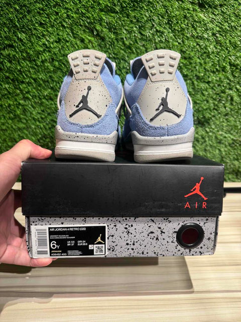Jordan 4 Retro University Blue (GS) Sz 6Y/7.5W
