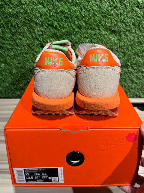 Nike LD Waffle sacai CLOT Kiss of Death Net Orange Blaze