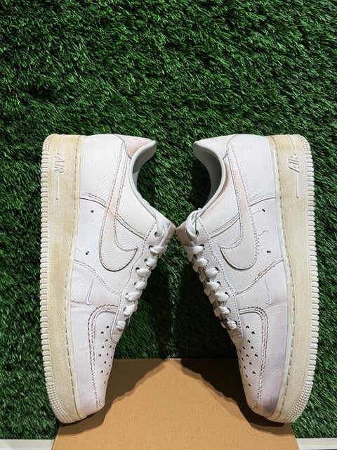 Nike Air Force 1 Low .SWOOSH Dirty Triple White Sz 11