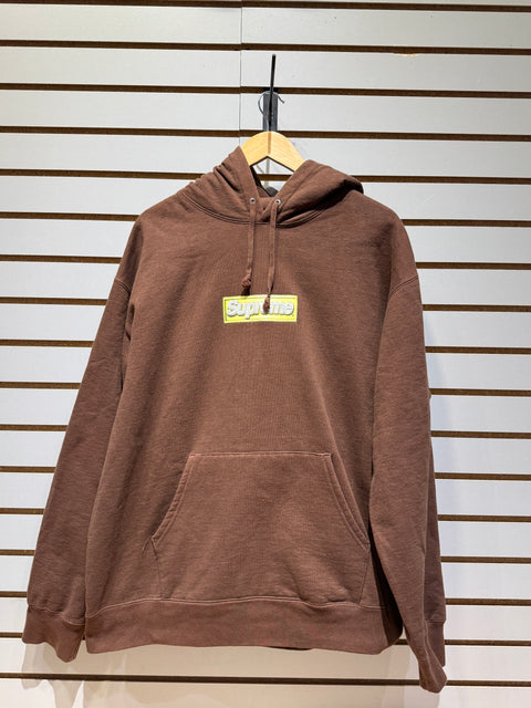 Supreme Bling Box Logo Hooded Sweatshirt Dark Brown Sz XL