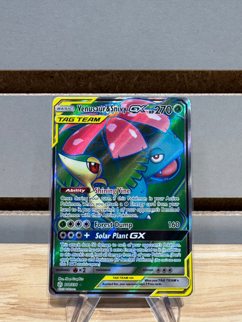 Pokémon Venusaur & Snivy GX (Full Art) - SM - Cosmic Eclipse (SM12)