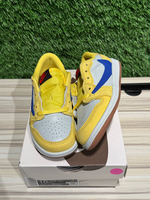 Jordan 1 Retro Low OG SP Travis Scott Canary (TD) Sz 10c