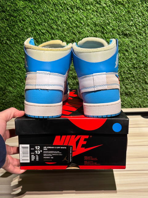 Jordan 1 Retro High Off-White University Blue Sz 12M