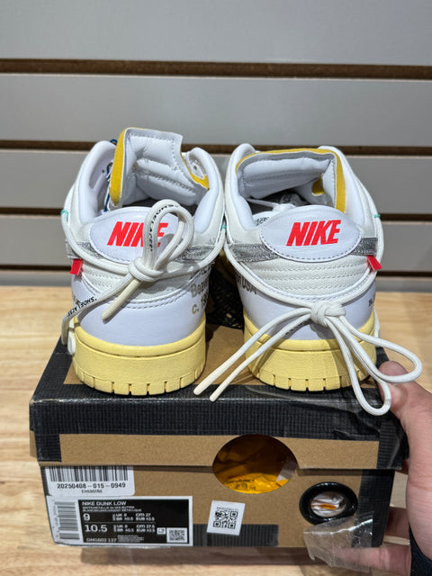 Nike Dunk Low Off-White Lot 1 Sz 9