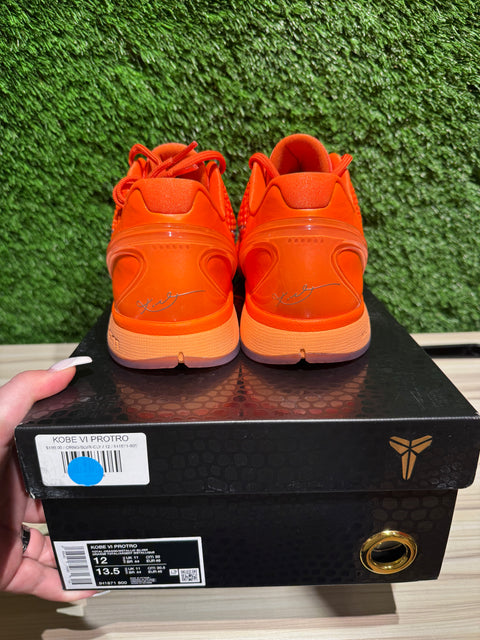 Nike Kobe 6 Protro Total Orange Sz 12M