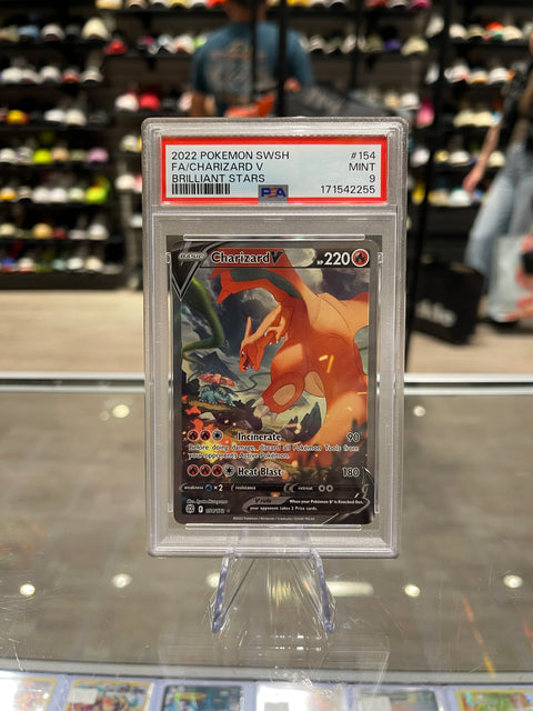 Pokémon CHARIZARD V 154 ALTERNATE ART FULL ART SWSH BRILLIANT STARS 2022 PSA 9