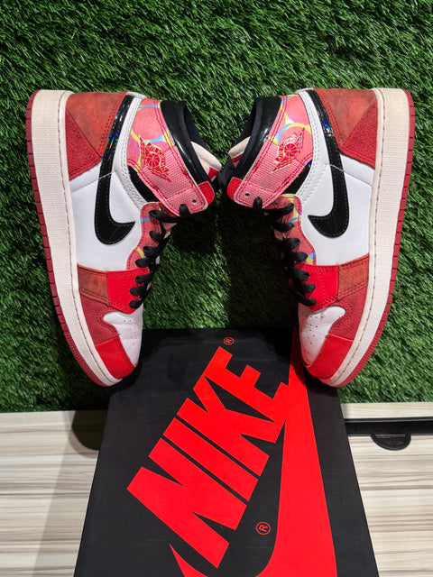 Jordan 1 Retro High OG Spider-Man Across the Spider-Verse (GS) Sz 6Y