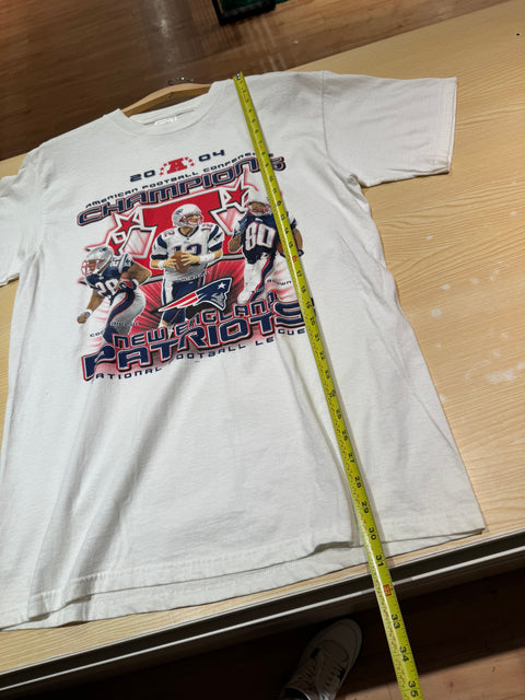 Vintage New England Patriots 2004 AFC Champions Tee Sz L