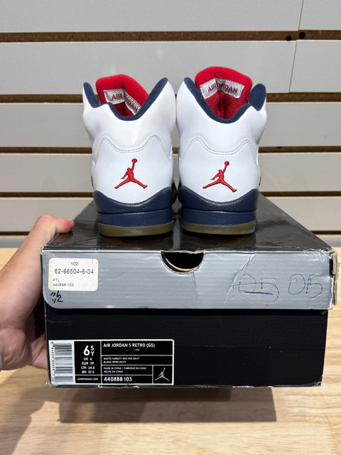 2011 Air Jordan 5 Retro Olympic Sz 6.5Y