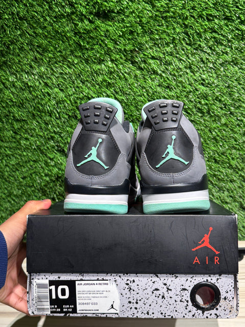 Jordan 4 Retro Green Glow Sz 10