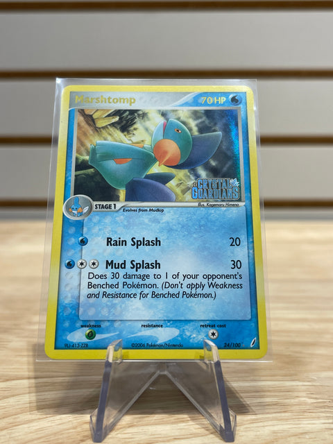 Marshtomp - 024/100 - Pokemon EX Crystal Guardians (CG) Stamped
