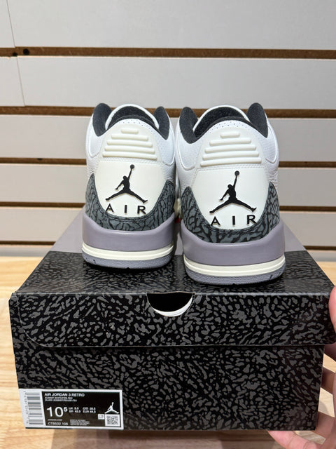 Jordan 3 Retro Cement Grey Sz 10.5