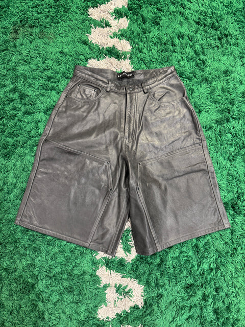 GV Gallery Raspberry Hills Black Leather Shorts Sz S