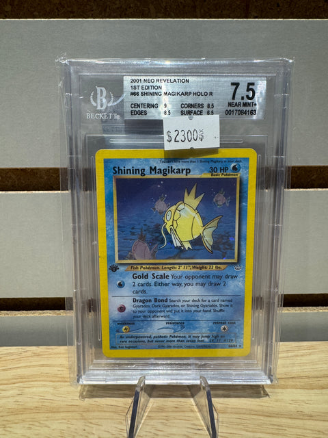 2001 Neo Revelation 1st Edition #66 Shining Magikarp Holo R Pokémon BGS NMNT 7.5