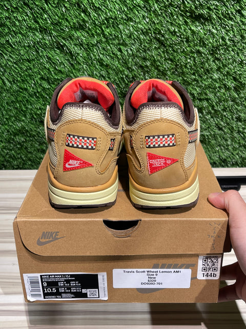 Nike Air Max 1 Travis Scott Cactus Jack Wheat Lemon Drop Sz 9M