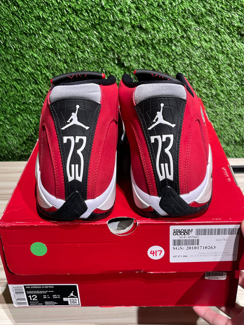 Jordan 14 Retro Gym Red Toro Sz 12M