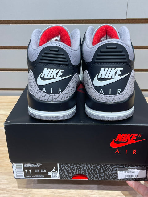 Jordan 3 Retro OG Black Cement (2024) Sz 11