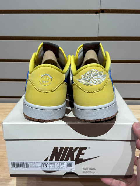Jordan 1 Retro Low OG SP Travis Scott Canary (Women's) Sz 10.5