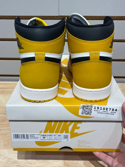 Jordan 1 Retro High OG Yellow Ochre Sz 9.5