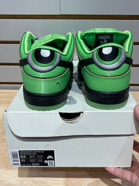 Nike SB Dunk Low The Powerpuff Girls Buttercup Sz 9.5