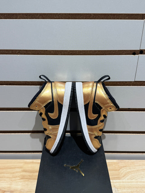 Jordan 1 Mid SE Metallic Gold Black (TD)