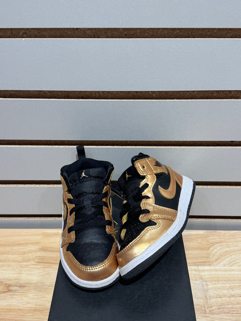 Jordan 1 Mid SE Metallic Gold Black (TD)