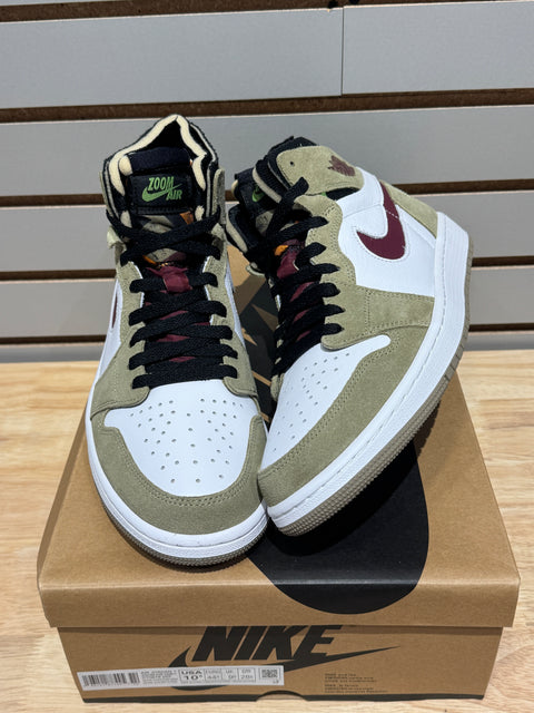 Jordan 1 Zoom CMFT Neutral Olive Sz 10.5