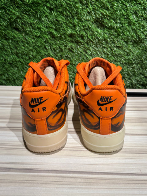 Nike Air Force 1 Low Orange Skeleton Halloween (2020) Sz 8M