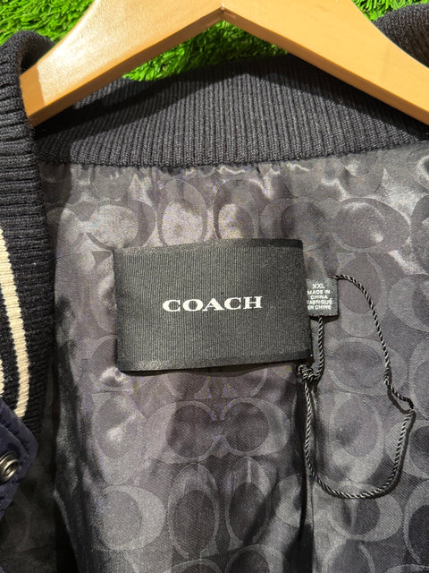 Authentic Coach Navy Bomber Jacket Sz XXL