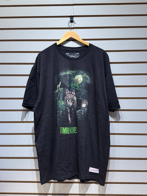 Minnesota Timberwolves Mitchell & Ness Black Forest T-Shirt Sz XXXL