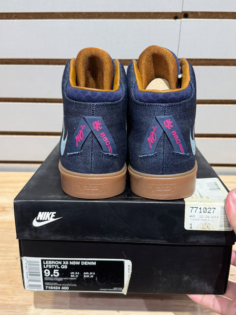 Nike LeBron 12 NSW Fireberry Denim Sz 9.5