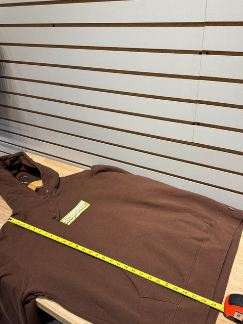 Supreme Bling Box Logo Hooded Sweatshirt Dark Brown Sz XL